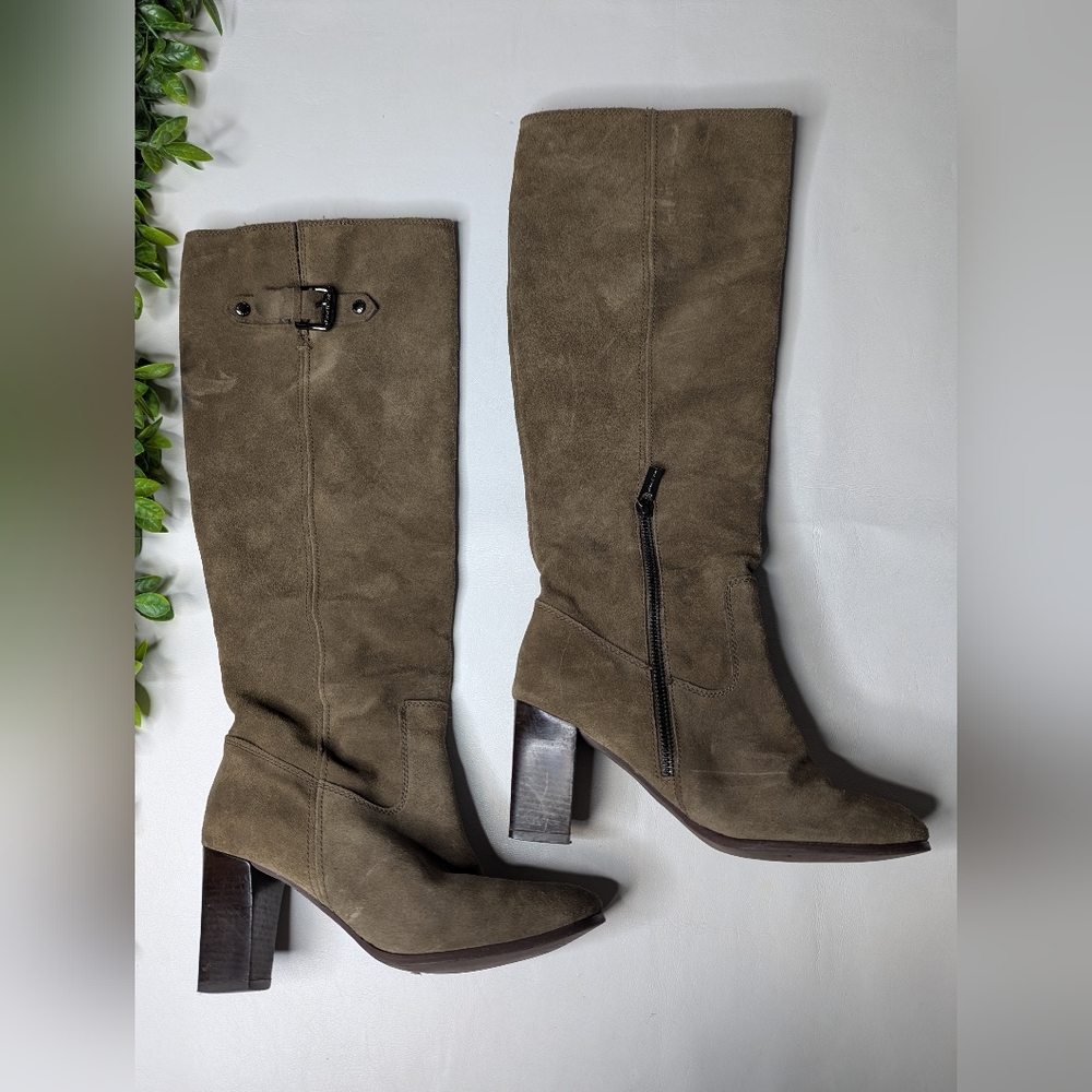 Michael Kors Suede Tall Heeled Boots Size 7M